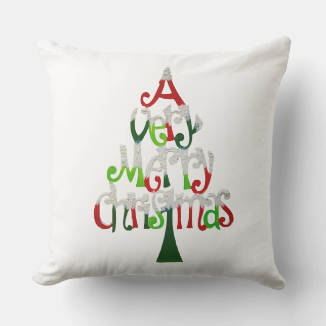 Cojín De Exterior Árbol de Navidad muy divertido (Anverso)