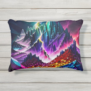 Cojín De Exterior Arte de arte ocho con arco iris