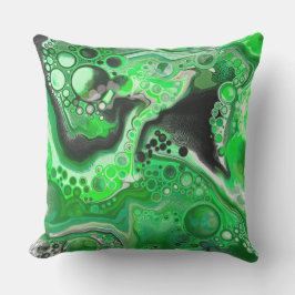 Cojín De Exterior Arte digital de mármol verde