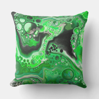 Cojín De Exterior Arte digital de mármol verde