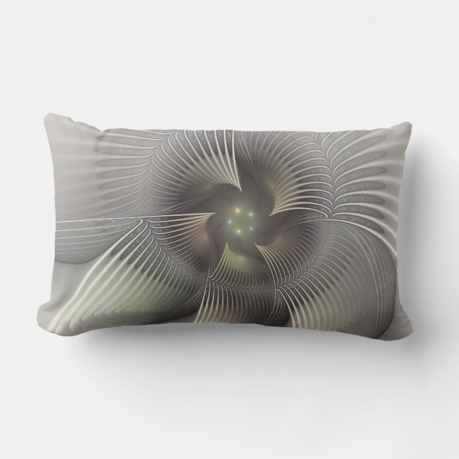 Cojín De Exterior Arte fractal de forma 3D abstracta moderna (Anverso)