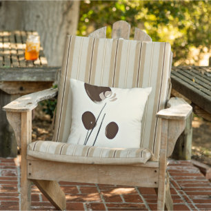 Cojín De Exterior Arte minimalista de plantas simples