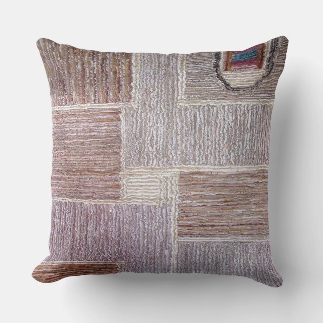 Cojín De Exterior Artesanía original de alfombra de cuero (Anverso)