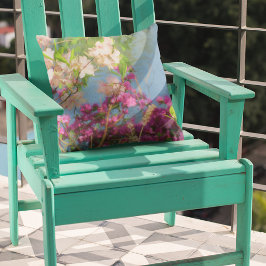 Cojín De Exterior Azaleas rosas y blancas