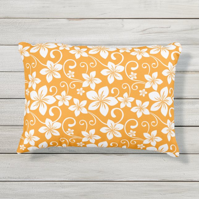 COJÍN DE EXTERIOR AZUL HAWAII (TANGERINA) (Reverso)