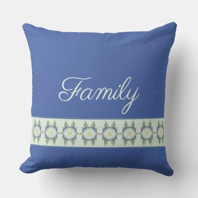 Cojín De Exterior Azul oscuro con Verde azulado (Anverso)