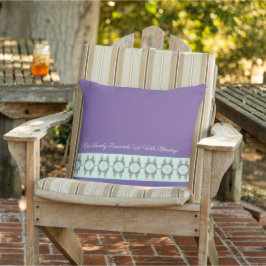 Cojín De Exterior Azul púrpura y Verde azulado