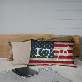 Cojín De Exterior Bandera Americana Grunge Vintage 1776
