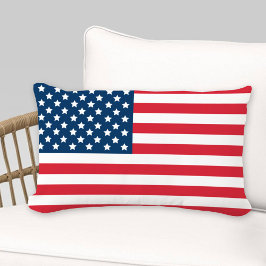 Cojín De Exterior Bandera Americana Rojo Blanco Azul Patriótico