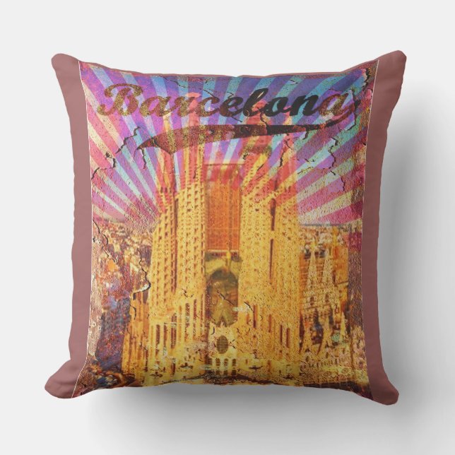 Cojín De Exterior Barcelona vintage (Anverso)