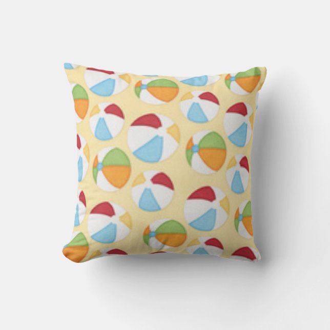 Cojín De Exterior Beach Ball Design Pillow (Anverso)