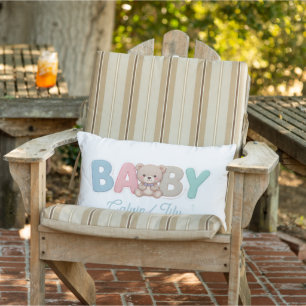 Cojín De Exterior Bebé lindo tipografía personalizada-Mano pequeña,