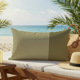 Cojín De Exterior Bloque de color monocromático Sage Verde al aire l