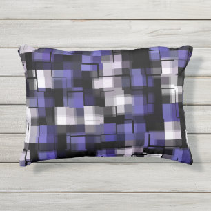 Cojín De Exterior Blue Purple Black White Trendy
