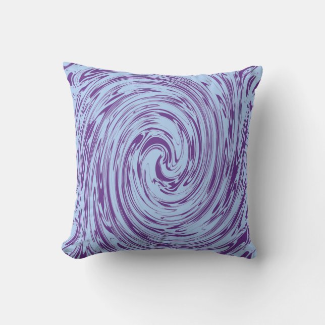 Cojín De Exterior Blue Purple Swirls Abstract Pattern Personalizado  (Anverso)
