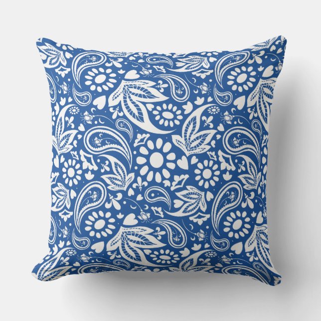 Cojín De Exterior Boho Hippie Paisley Print (Anverso)