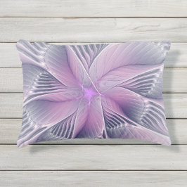 Cojín De Exterior Bonito Flor Rosa Moderna Resumen Arte Fractal