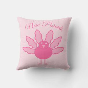 Cojín De Exterior Bonito Niña Bebé Rosa Agradecimiento Personalizado