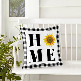 Cojín De Exterior Bufalo cheque girasol "Hogar"