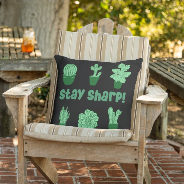 Cojín De Exterior Cactus desierto cactus Planta moderna Patrón (Silla)