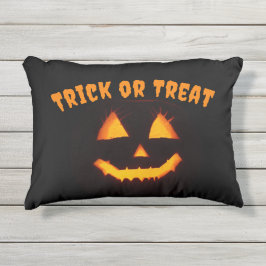Cojín De Exterior Calabaza de Jack iluminada Truco o trato