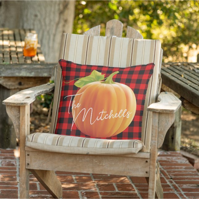 Cojín De Exterior Calabaza personalizado Sobre El Patrón De Comproba (Silla)