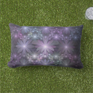 Cojín De Exterior Cama de flores arte abstracto fractal brillante de
