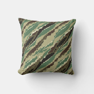 Cojín De Exterior Camuflaje Hakki rayado patrón