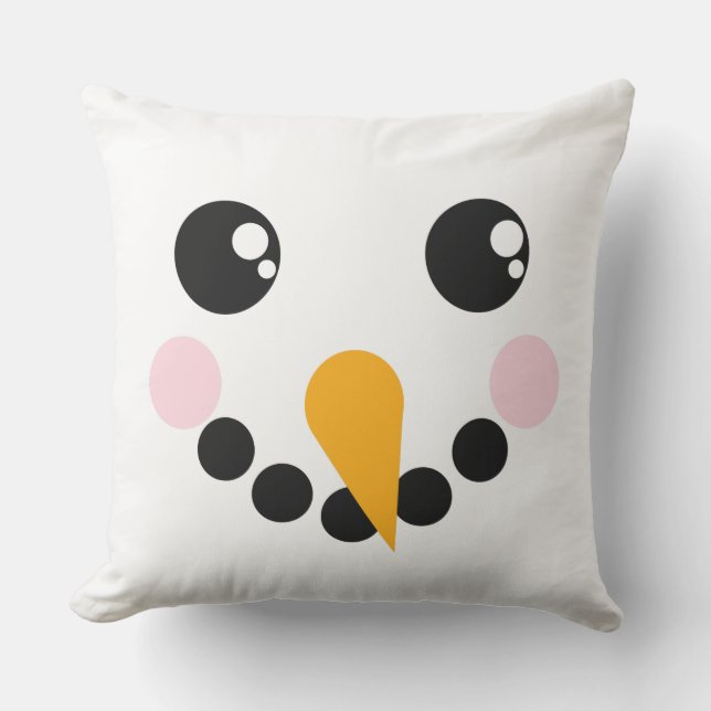 Cojín De Exterior Cara del muñeco de nieve (Anverso)