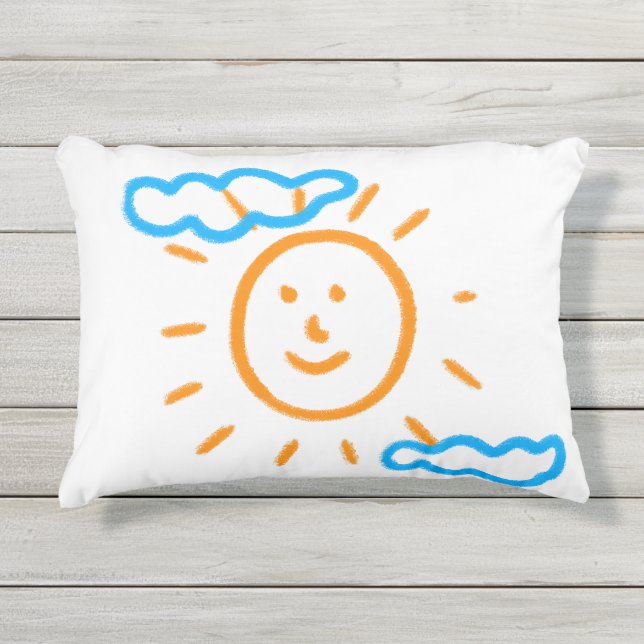 Cojín De Exterior Cargar los dibujos de los niños convierte los dibu (Anverso)