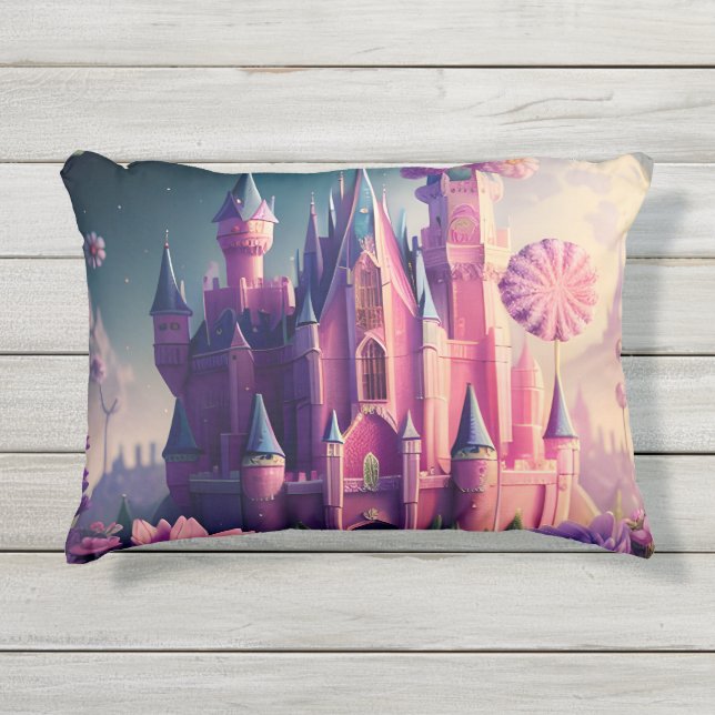 Cojín De Exterior Castillo de Dulces Uno (Anverso)