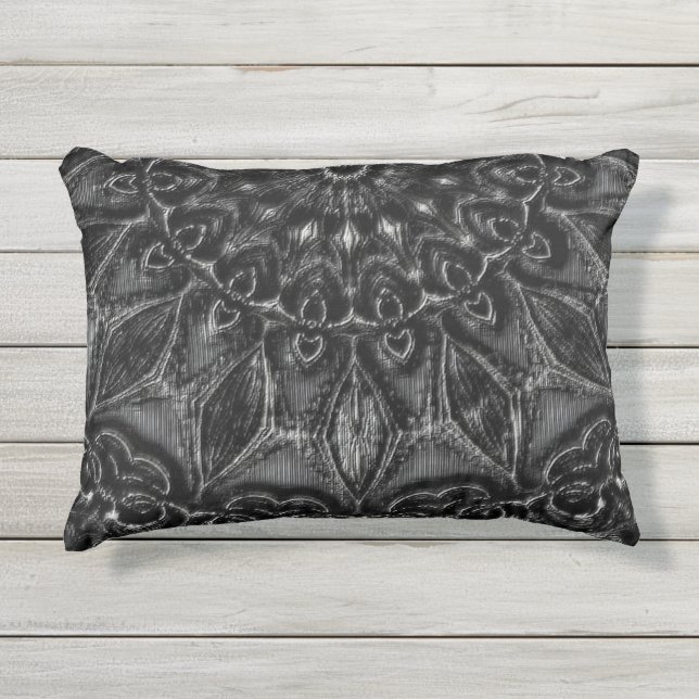 Cojín De Exterior Charcoal Mandala   (Anverso)