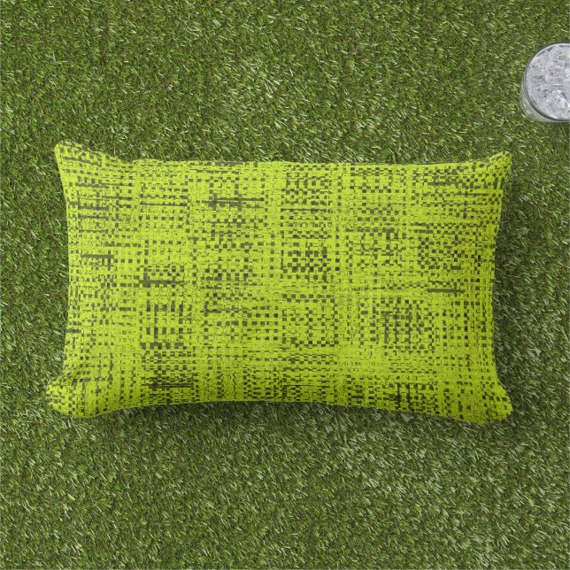 Cojín De Exterior Chartreuse Tweed Lumbar Pillow Exterior (Césped)