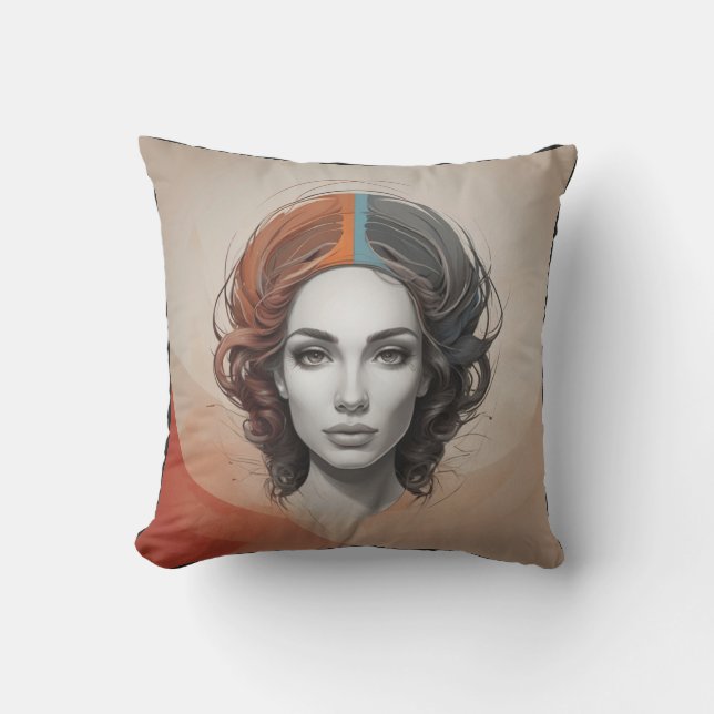 Cojín De Exterior chica vívido fuera de adentro (Anverso)