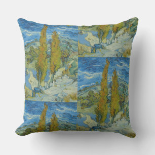 Cojín De Exterior Cipreses de Van Gogh - Cielo Azul Giratorio Arte