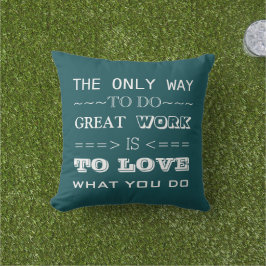 Cojín De Exterior Cita Inspiradora de tipografía moderna