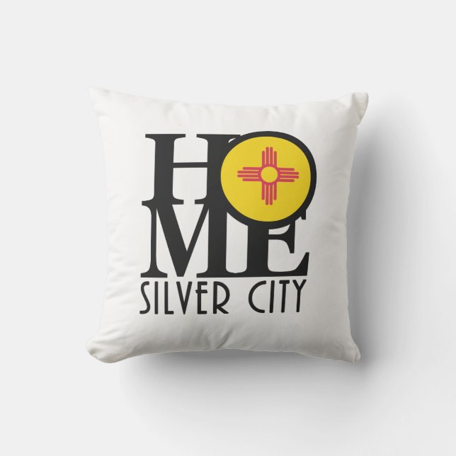 Cojín De Exterior Ciudad Plateada del HOGAR Nuevo México (Anverso)