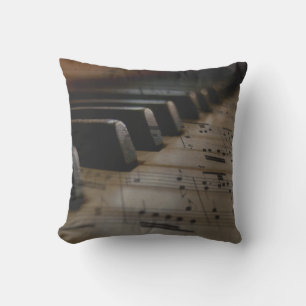 Cojín De Exterior Claves de piano de música antigua