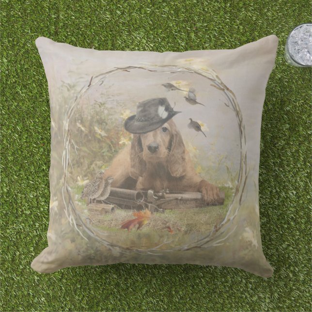 Cojín De Exterior Cocker Spaniel inglés (Césped)