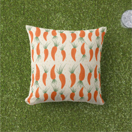 Cojín De Exterior Colección de Zanahorias Botánicas