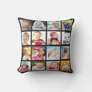 Cojín De Exterior Collage de fotos personalizado Personalizado único
