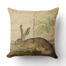 Collage floral Vintage Hare Animal Ilustracion
