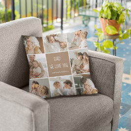 Cojín De Exterior Collage Photo Dad We Love Happy Fathers Day