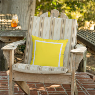 Cojín De Exterior Color sólido personalizado amarillo girasol Gris