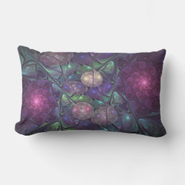 Cojín De Exterior Colorido Glittering Moderno Resumen Arte Fractal