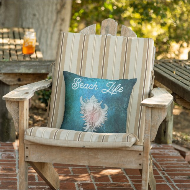 Cojín De Exterior Conch Shell "Beach Life" (Silla)