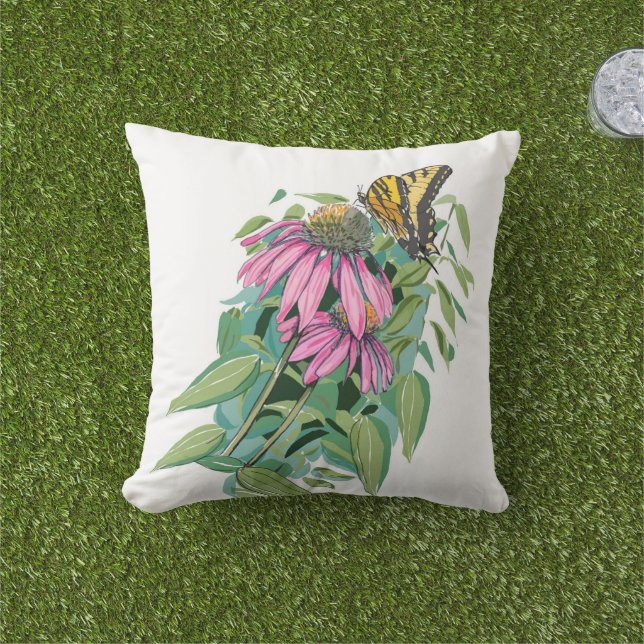 Cojín De Exterior Coneflower Outdoor pillow (Césped)