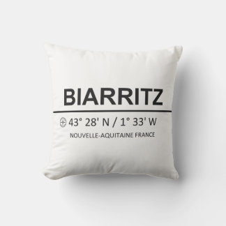 Cojín De Exterior Coordenadas de Biarritz - Coordenadas de Biarritz