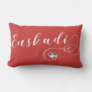 Cojín De Exterior Corazón de la bandera de Euskadi, país vasco