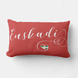Cojín De Exterior Corazón de la Bandera Euskadi, País Vasco
